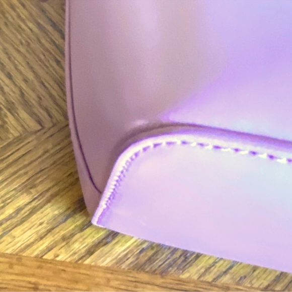 Kate Spade Karla Pink leather Tote Bag with glitter bow hang tag NWOT - Picture 7 of 11